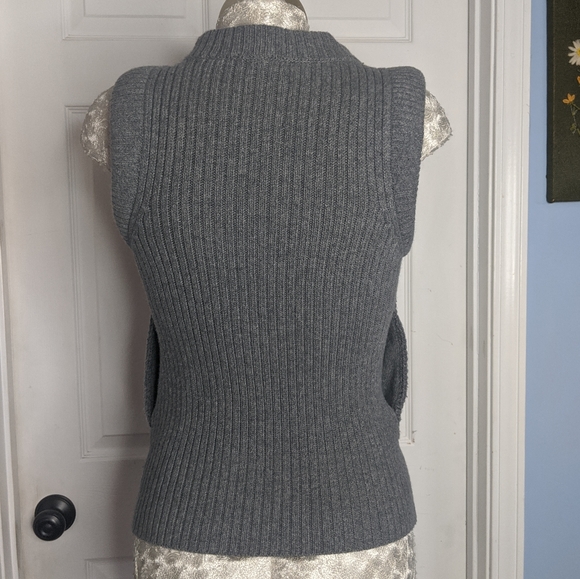 Armani Exchange Zip up sweater vest heathered gray - Picture 5 of 8